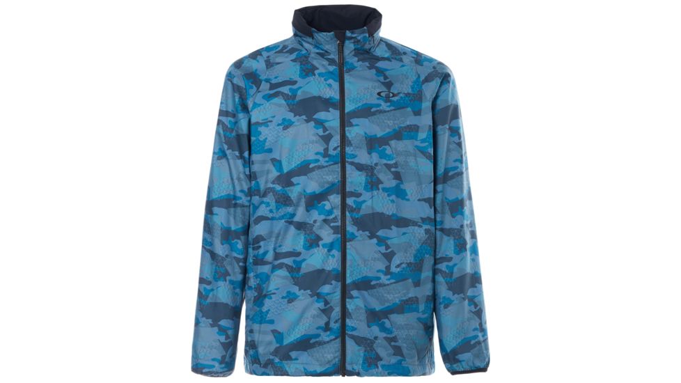 Oakley Enhance Graphic 8.7 Wind Warm Jacket - Mens, Blue Storm Print, Medium, 412584-66V-M
