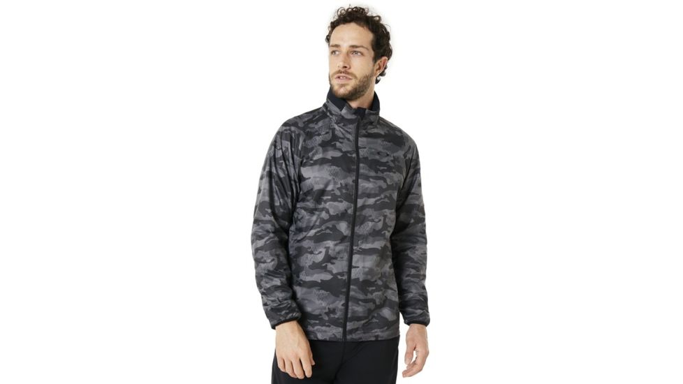 Oakley Enhance Graphic Wind Warm Jacket 8.7 - Mens, Black Print, Medium, 412584-00G-M
