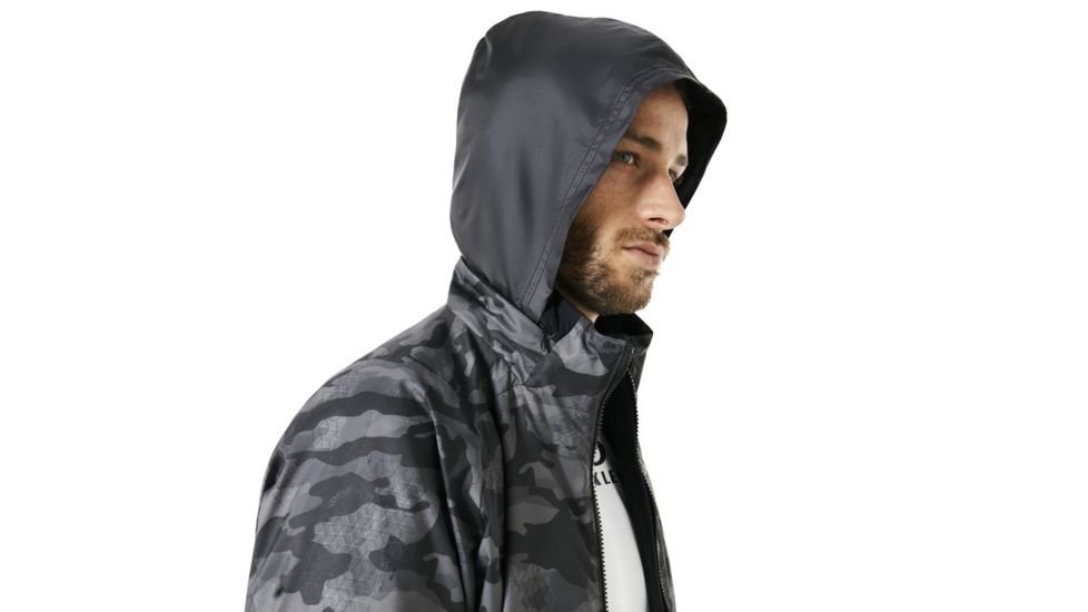 Oakley Enhance Graphic Wind Warm Jacket 8.7 - Mens, Black Print, Medium, 412584-00G-M