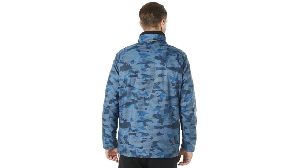 Oakley Enhance Graphic Wind Warm Jacket 8.7 - Mens, Blue Storm Print, 2XL, 412584-66V-XXL