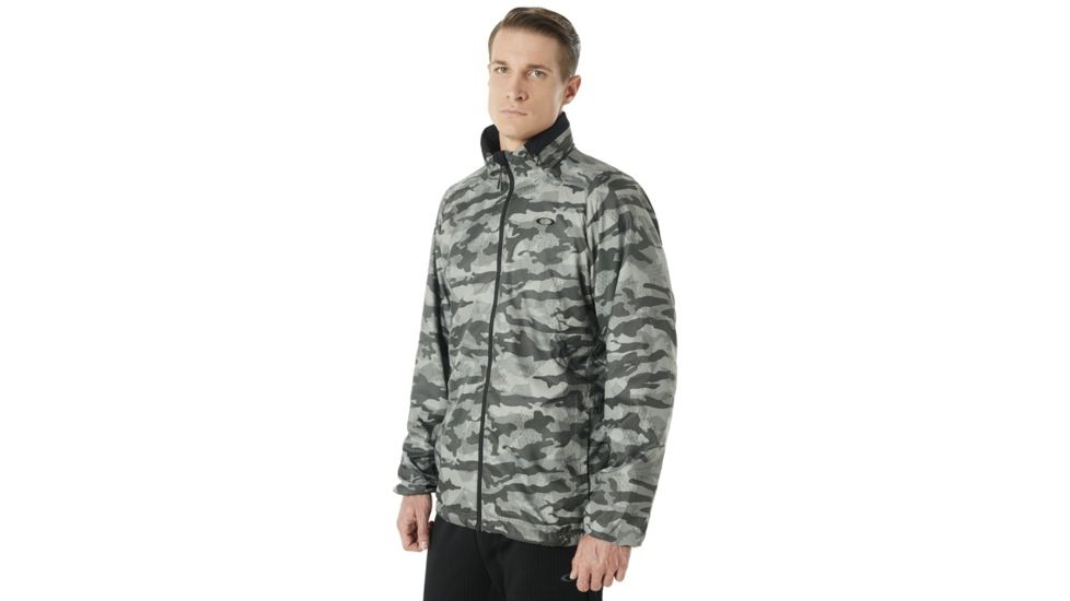Oakley Enhance Graphic Wind Warm Jacket 8.7 - Mens, Green Print, 2XL, 412584-78Y-XXL