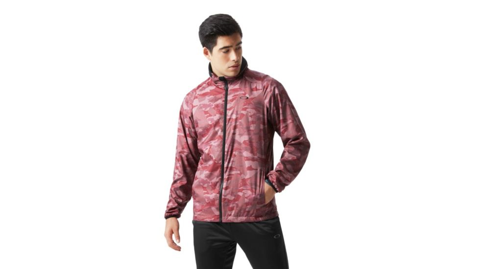 Oakley Enhance Graphic Wind Warm Jacket 8.7 - Mens, Red Print, Medium, 412584-40T-M