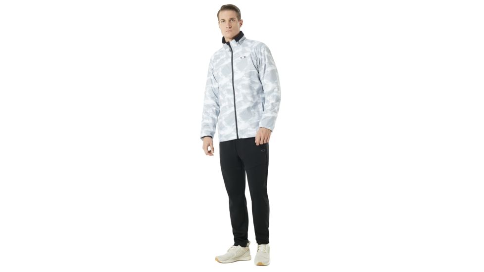Oakley Enhance Graphic Wind Warm Jacket 8.7 - Mens, White Print, Extra Large, 412584-186-XL