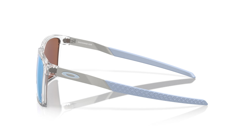 Oakley Exchange Sun Sunglasses, Polished Clear, PRIZM Sapphire Polarized, PRIZM Sapphire Polarized, OO9483-0356