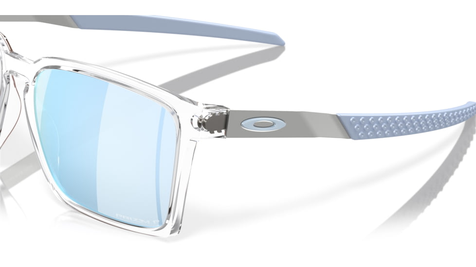 Oakley Exchange Sun Sunglasses, Polished Clear, PRIZM Sapphire Polarized, PRIZM Sapphire Polarized, OO9483-0356