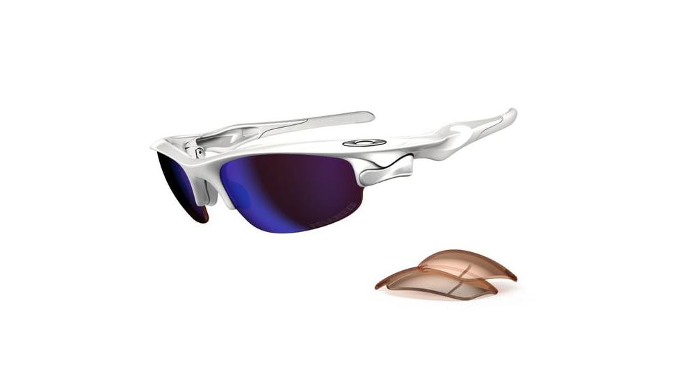 Oakley Fast Jacket Sunglasses, Polished White Frame, G30 Polar &amp; VR50 Lens OO9097-06