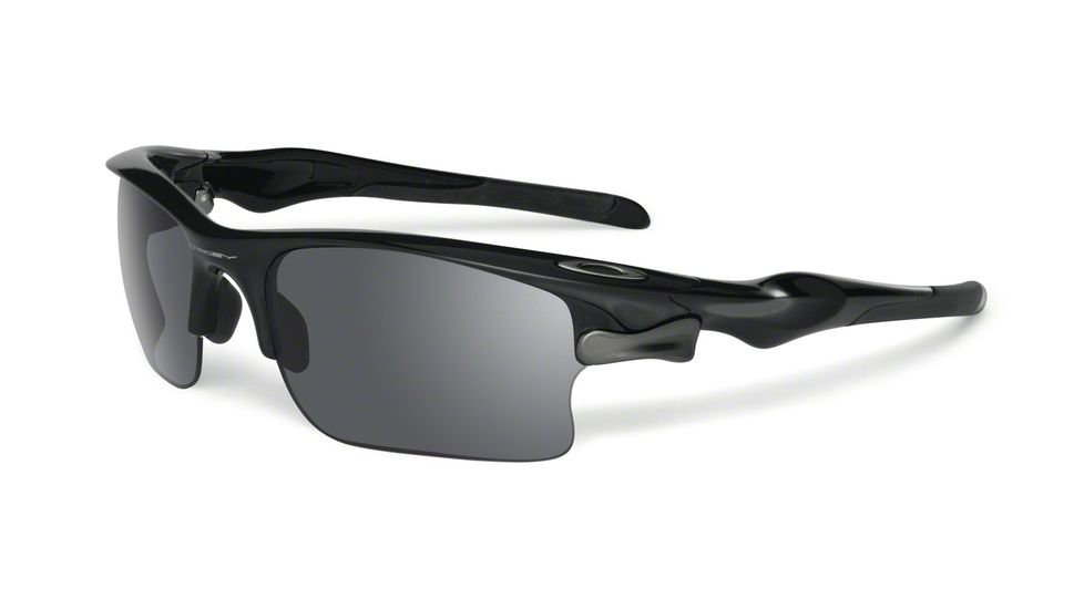 Oakley FAST JACKET XL OO9156 Sunglasses 915618-71 - Polished Black Frame, Black Iridium &amp; P42 Iridium Lenses
