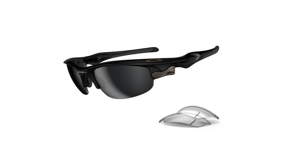 Oakley Fast Jacket Asian Fit Polished Black Frame w/ Black Iridium Lenses Sunglasses OO9162-01