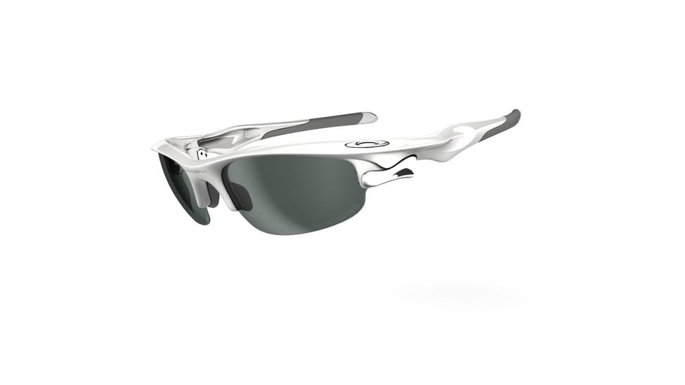 Oakley Fast Jacket Asian Fit Polished White Frame w/ Clear Black Photo Lenses Sunglasses OO9162-09
