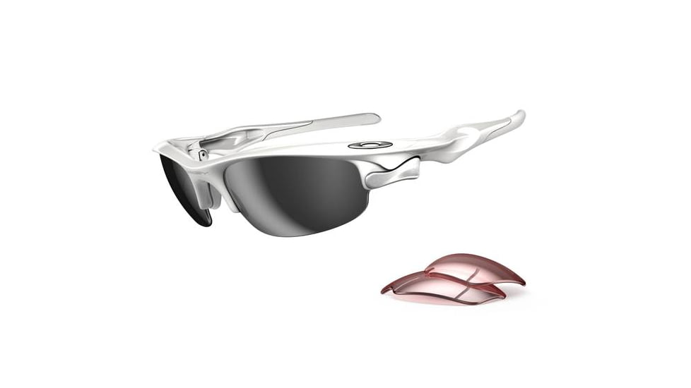Oakley Fast Jacket Asian Fit Polished White Frame w/ Slate Iridium Lenses Sunglasses OO9162-06