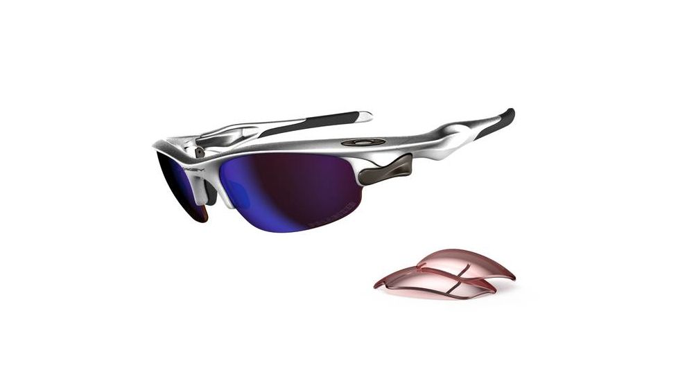 Oakley Fast Jacket Asian Fit Silver Frame w/ G30 Iridium Lenses Sunglasses OO9162-07