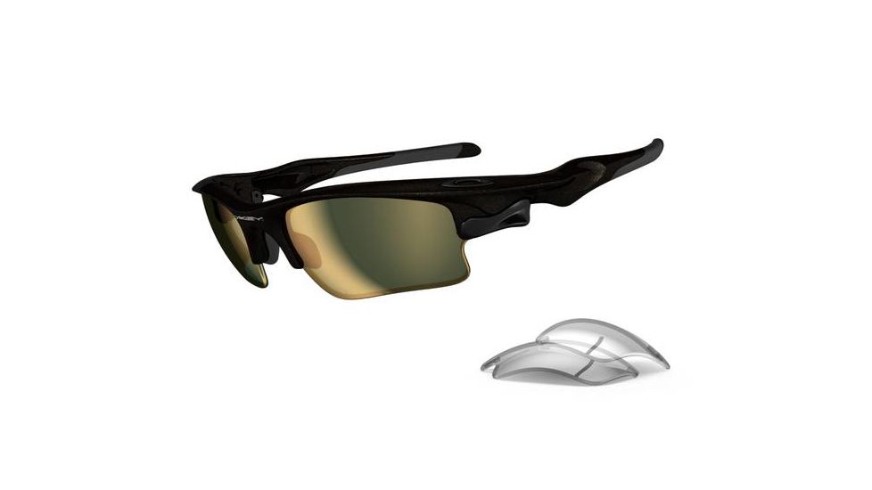 Oakley Fast Jacket Asian Fit XL Brown Sugar Frame w/ VR50 Gold Iridium Lenses Sunglasses OO9163-05