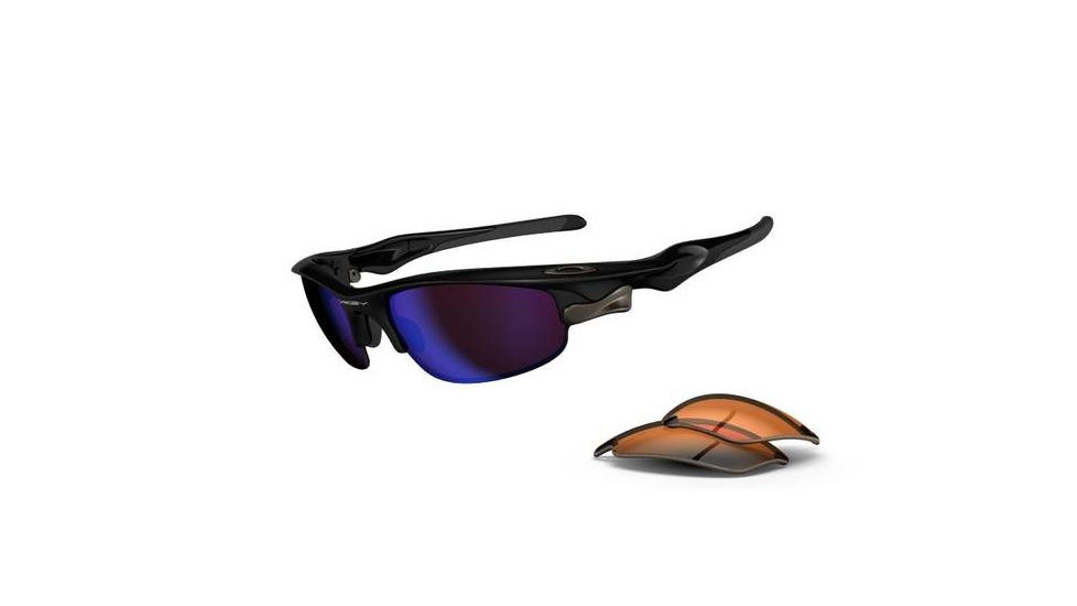 Oakley Fast Jacket Polished Black Frame w/ G30 &amp; Persimmon OO9097-03