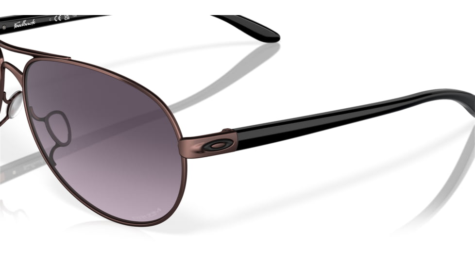 Oakley Feedback Sunglasses, Satin Grenache, Prizm Black Gradient, Prizm Black Gradient, OO4079-4859