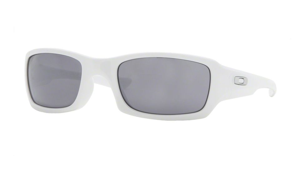 Oakley FIVES SQUARED OO9079 Sunglasses 03-443-54 - Polished White Frame, Black Iridium Lenses