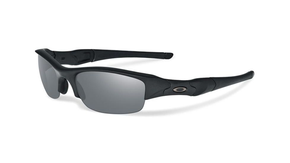 Oakley SI Flak Jacket Sunglasses, Matte Black Frame, Polarized Grey Lens 11-434
