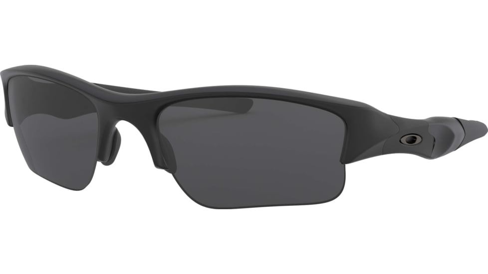 Oakley Flak Jacket XLJ Sunglasses w/ Interchangeable Lenses 11-004-63 - Matte Black Frame, Grey Lenses