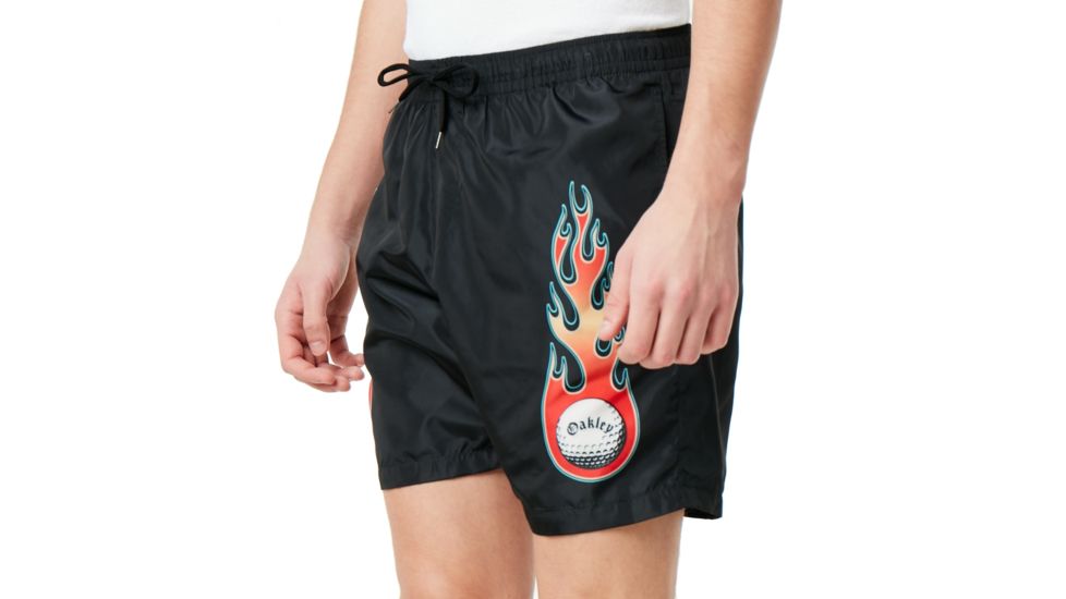 Oakley Flames Beachshort Tnp - Mens, Blackout, Extra Large 482637-02E-XL