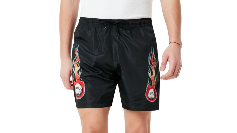 Oakley Flames Beachshort Tnp - Mens, Blackout, Extra Large 482637-02E-XL