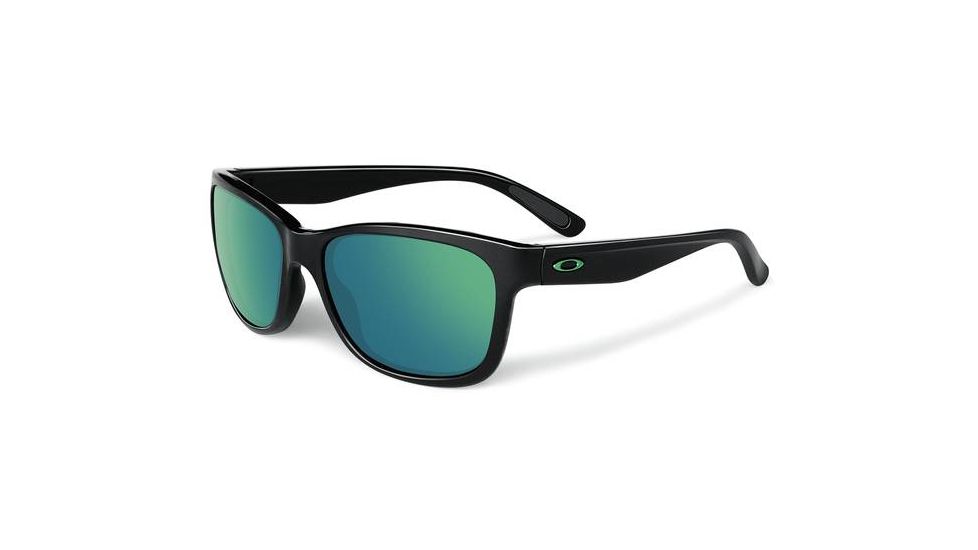 Oakley Forehand Sunglasses, Polished Black Frame, Emerald Iridium Lens OO9179-28