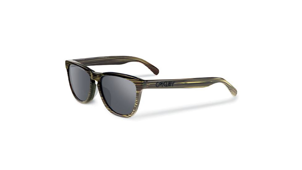 Oakley Frogskins LX Mens Sunglasses, Banded Green Frame, Grey Polarized Lens OO2043-09