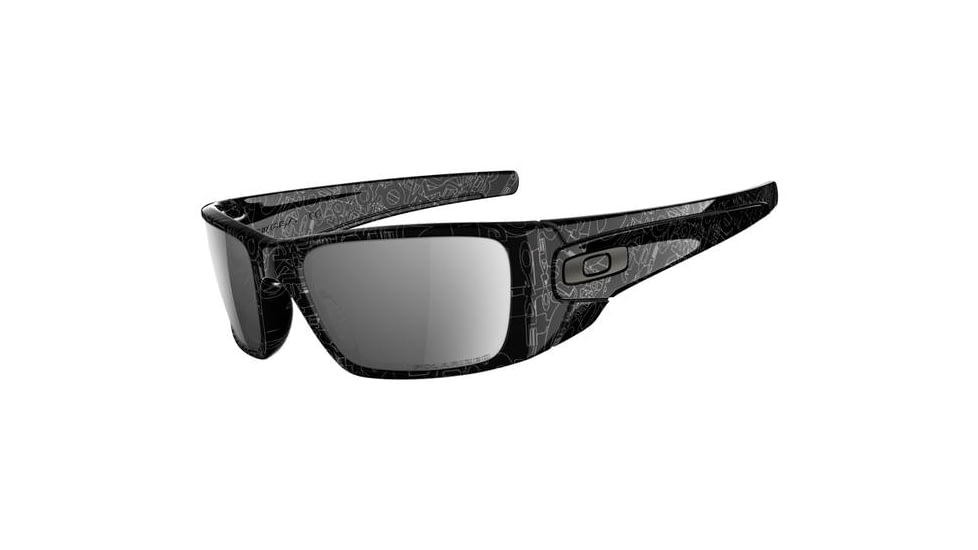 Oakley Fuel Cell Sunglasses - Polished Black/DkGryHistTxt/BlackIrPlr Lenses OO9096-07