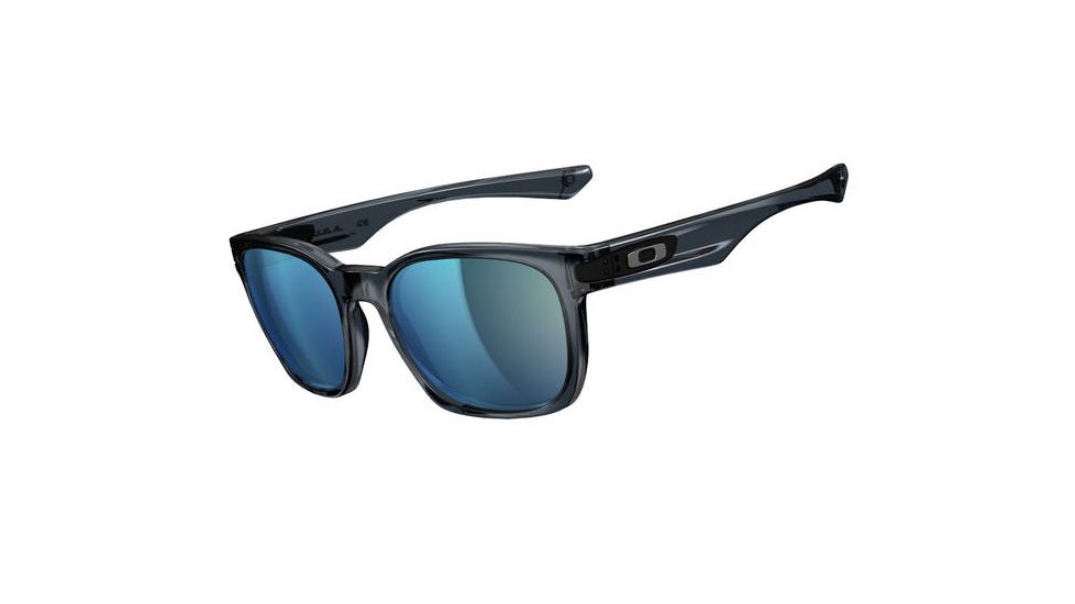 Oakley Garage Rock Mens Sunglasses Crystal Black Frame, Emerald Iridium Lens OO9175-23