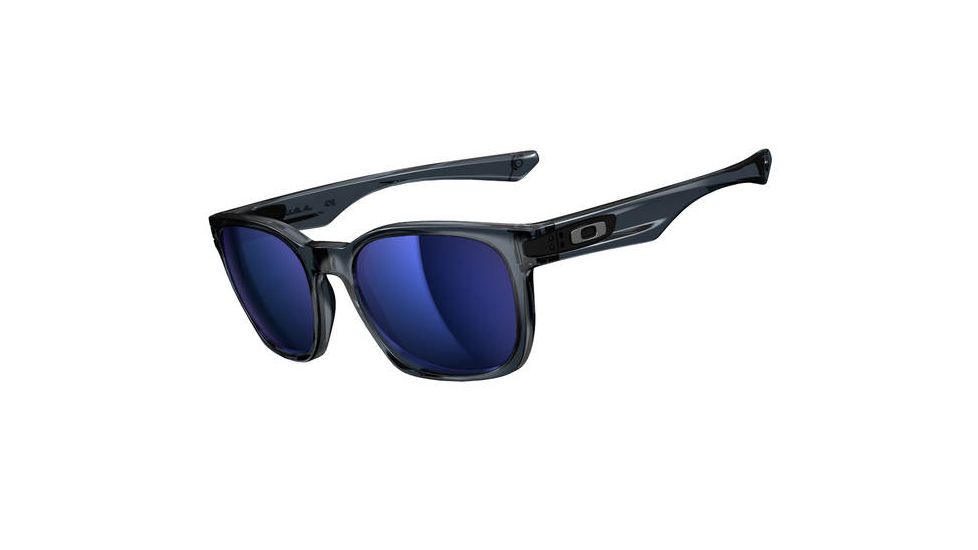 Oakley Garage Rock Mens Sunglasses Crystal Black Frame, Ice Iridium Lens OO9175-24