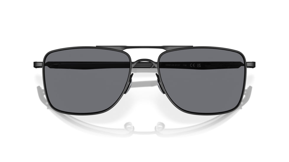 Oakley GAUGE 8 OO4124 Sunglasses 412401-62 - Matte Black Frame, Grey Lenses