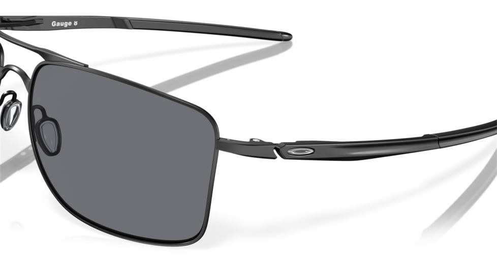 Oakley GAUGE 8 OO4124 Sunglasses 412401-62 - Matte Black Frame, Grey Lenses