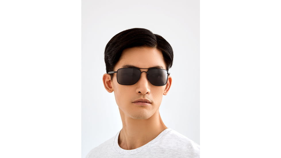 Oakley GAUGE 8 OO4124 Sunglasses 412401-62 - Matte Black Frame, Grey Lenses