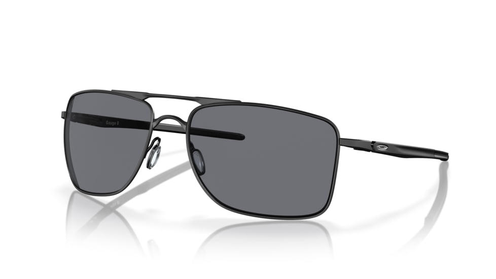 Oakley GAUGE 8 OO4124 Sunglasses 412401-62 - Matte Black Frame, Grey Lenses