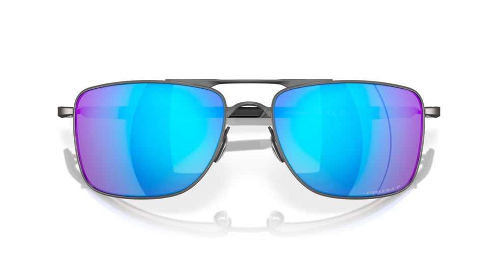 Oakley GAUGE 8 OO4124 Sunglasses 412406-62 - Matte Gunmetal Frame, Prizm Sapphire Polarized Lenses