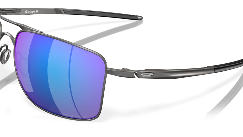 Oakley GAUGE 8 OO4124 Sunglasses 412406-62 - Matte Gunmetal Frame, Prizm Sapphire Polarized Lenses