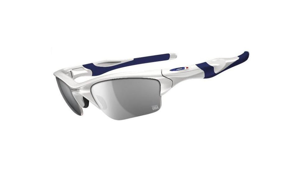 Oakley Half Jacket 2.0 XL Team USA Polished White Frame w/Black Iridium Polarized Lenses Sunglasses OO9154-15