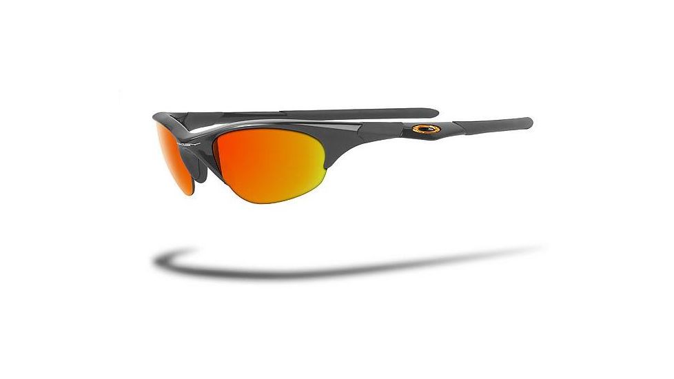 Oakley Half Jacket Jet Black Frame w/ Fire Lenses Sunglasses 03-613