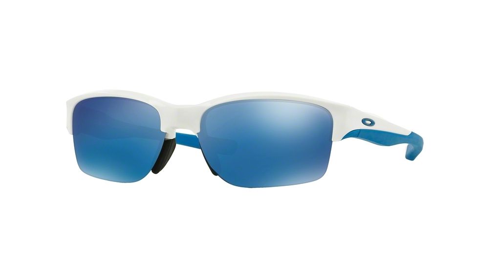 Oakley HALFLINK A OO9251 Sunglasses 925103-61 - Polished White Frame, Ice Iridium Lenses