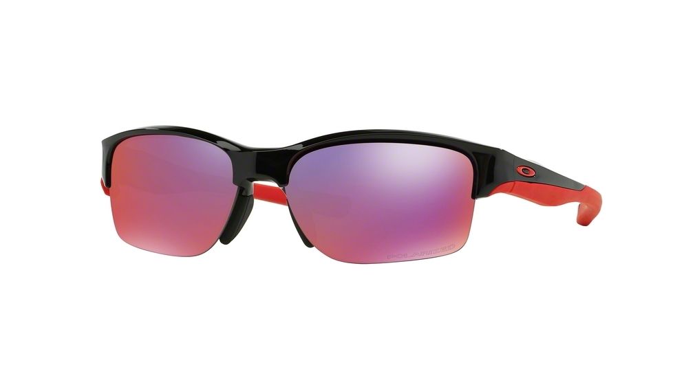 Oakley HALFLINK A OO9251 Sunglasses 925106-61 - Polished Black Frame, Oo Red Iridium Polarized Lenses