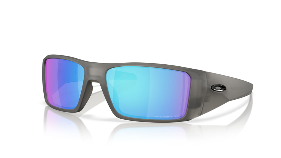 Oakley Heliostat Sunglasses, Matte Grey Smoke, PRIZM Sapphire Polarized, PRIZM Sapphire Polarized, OO9231-2461