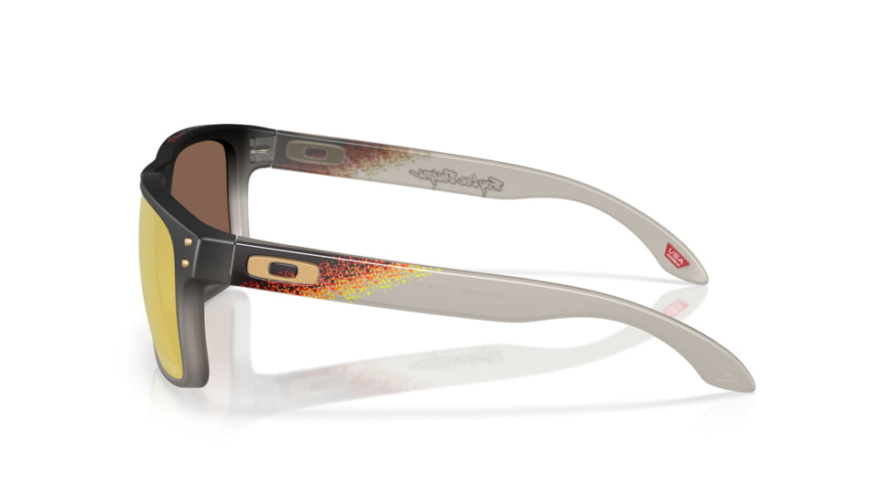 Oakley Holbrook Sunglasses, Black Fade Grey Ink, PRIZM 24K Polarized, OO9102-AH55