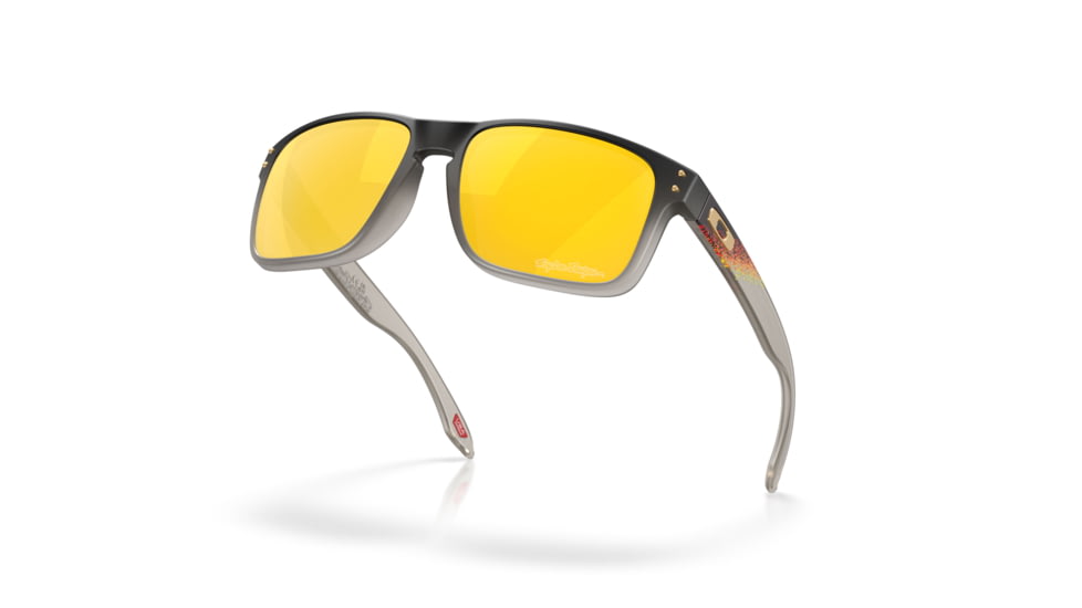 Oakley Holbrook Sunglasses, Black Fade Grey Ink, PRIZM 24K Polarized, OO9102-AH55