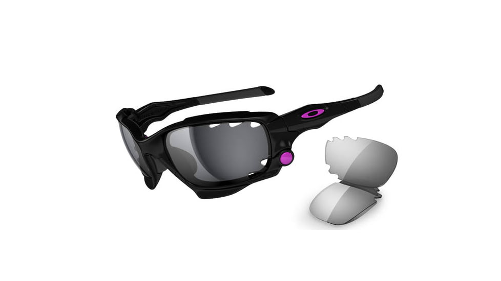 Oakley Jawbone Sunglasses - Polished Black Frame w/ Black Iridium Vented &amp; Light Grey Vented Lenses 24-274