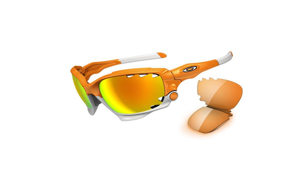 Oakley Jawbone Sunglasses - Atomic Orange Frame w/ Fire Irdium Vented Array Lenses 04-206