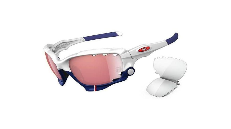 Oakley Jawbone Team USA Polished White Frame w/ G30 Iridium &amp; Clear Lenses Sunglasses 24-300