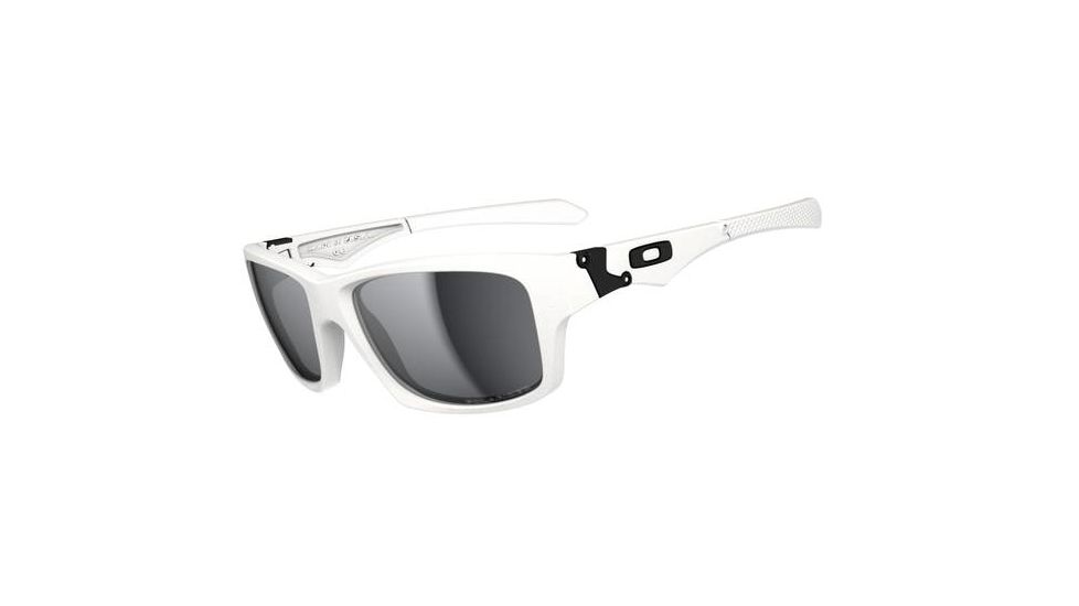 Oakley Jupiter Squared Sunglasses, Matte White Frame, Black Irid Lens, Polar OO9135-08