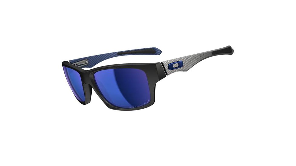 Oakley Jupiter Carbon Mens Sunglasses Matte Black Frame, Ice Iridium Polarized Lens OO9220-04