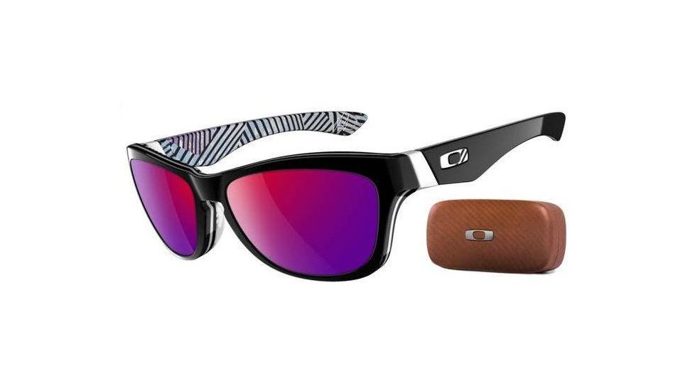 Oakley Jupiter LX Shaun White Polished Black /+Red Iridium Lenses Sunglasses 24-186