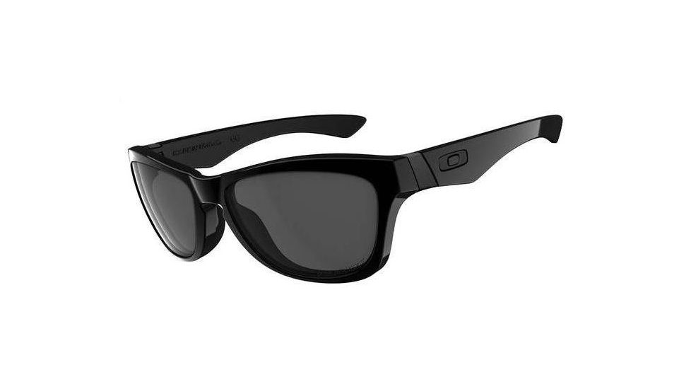 Oakley Jupiter Polished Black Frame w/ Grey Polarized Lenses Sunglasses 24-114
