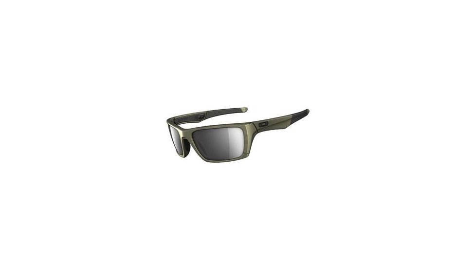 Oakley Jury Sunglasses - Distressed Silver Frame w/ Black Iridium Polarized Lenses OO4045-05