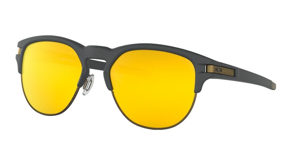 Oakley LATCH KEY OO9394 Sunglasses 939410-55 - Matte Carbon Frame, 24K Iridium Lenses